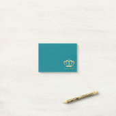 Gepersonaliseerde prinseskroon post-it® notes (Op bureau)