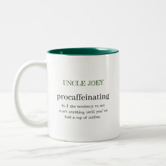 Gepersonaliseerde Procaffeinating Groen Tweekleurige Koffiemok