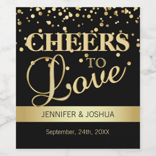 Gepersonaliseerde PROOST OM TE HOUDEN van Black Go Wijn Etiket (Enkel label)