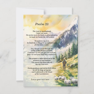 Gepersonaliseerde Psalm 23 met herdersbeelden Briefkaart