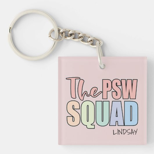 Gepersonaliseerde PSW SQUAD Sleutelhanger (voorkant)