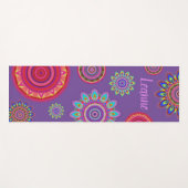 Gepersonaliseerde psychedelische hippy mandala yog yogamat (Voorkant (horizontaal))