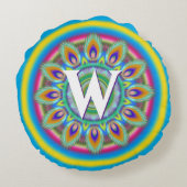Gepersonaliseerde psychedelische ronde worp kussen (Achterkant)