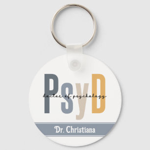 Gepersonaliseerde PsyD Doctor of Psychology Afstud Sleutelhanger