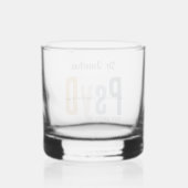 Gepersonaliseerde PsyD Doctor of Psychology Afstud Whisky Glas (Achterkant)