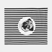 Gepersonaliseerde Pug Dog Stijlvolle Trendy Custom Fleece Deken (Voorkant (Horizontaal))