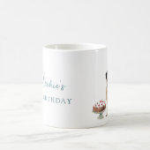 Gepersonaliseerde Pug Verjaardag Cake Coffee Mok (Center)