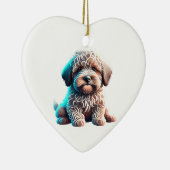 Gepersonaliseerde Puli Puppy Keramisch Ornament (Rechts)