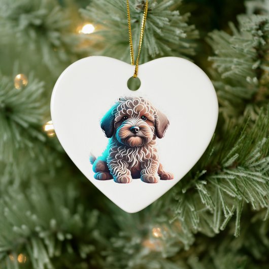 Gepersonaliseerde Puli Puppy Keramisch Ornament (Boom)