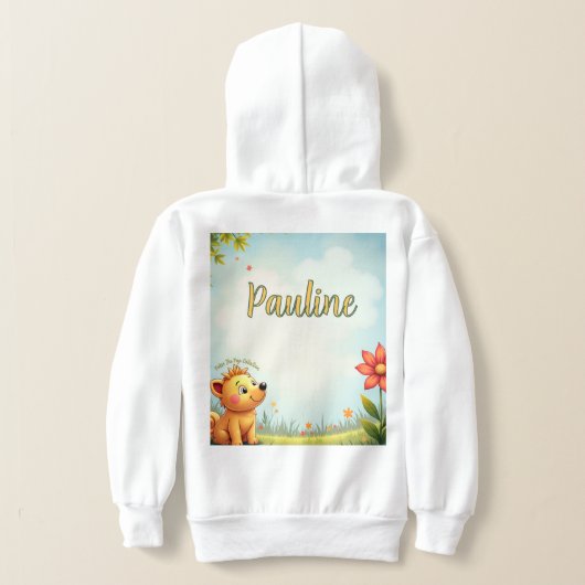 Gepersonaliseerde Pullover Hoodie voor kinderen (Laag Achter)