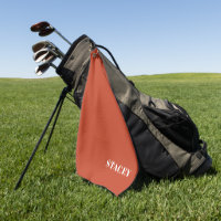 Gepersonaliseerde Pured Pumpkin Golf Handdoek