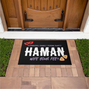 Gepersonaliseerde Purim Shtick Funny Haman Wipe Vo Deurmat