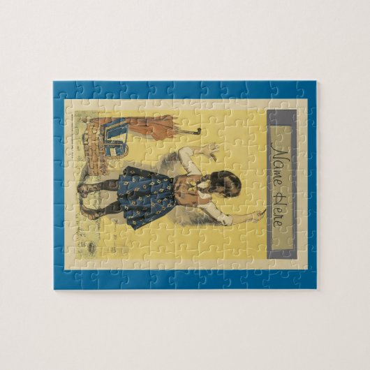 Gepersonaliseerde puzzel - Meisje dat op de muur s Legpuzzel (Horizontaal)