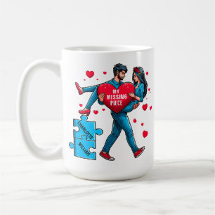 Gepersonaliseerde puzzel van liefde - Mijn ontbrek Koffiemok