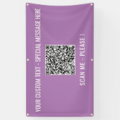 Gepersonaliseerde QR Code Banner Aangepaste tekst  (Verticaal)
