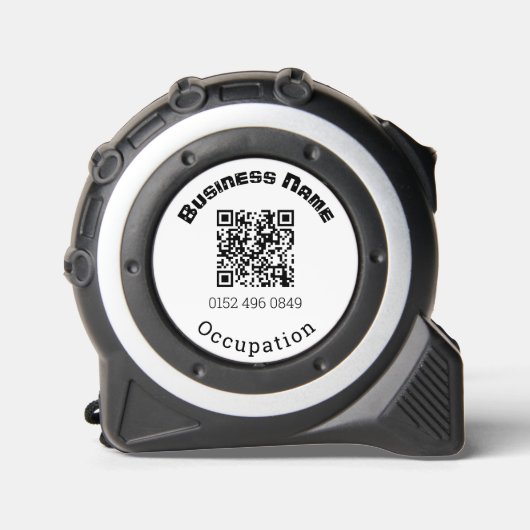 Gepersonaliseerde QR-code Business Work Trade Sjab Rolmaat (Voorkant)