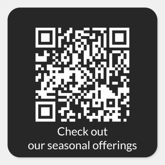 Gepersonaliseerde QR-code Genereer URL Square Stic Vierkante Sticker (Voorkant)