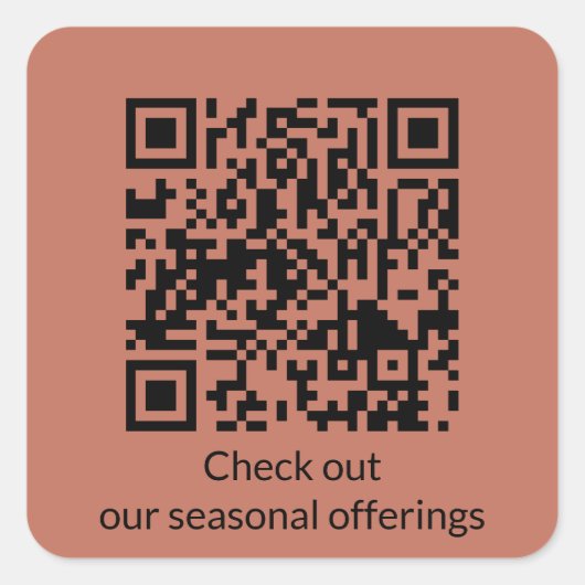 Gepersonaliseerde QR-code Genereer URL Square Stic Vierkante Sticker (Voorkant)