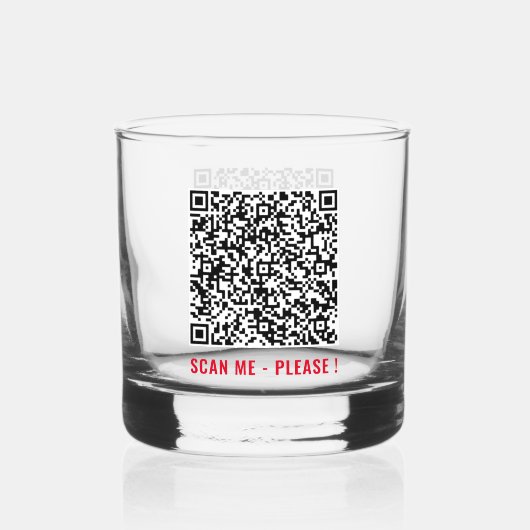 Gepersonaliseerde QR-code scaninfo - Aangepaste te Whisky Glas (Achterkant)