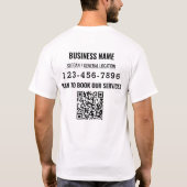 Gepersonaliseerde QR-code Social Media Business Ev T-shirt (Achterkant)