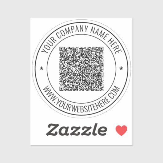 Gepersonaliseerde QR-code sticker met aangepaste t (Vel)