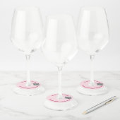 Gepersonaliseerde QR Code Tekst Wijnglas Label Sja (Set)