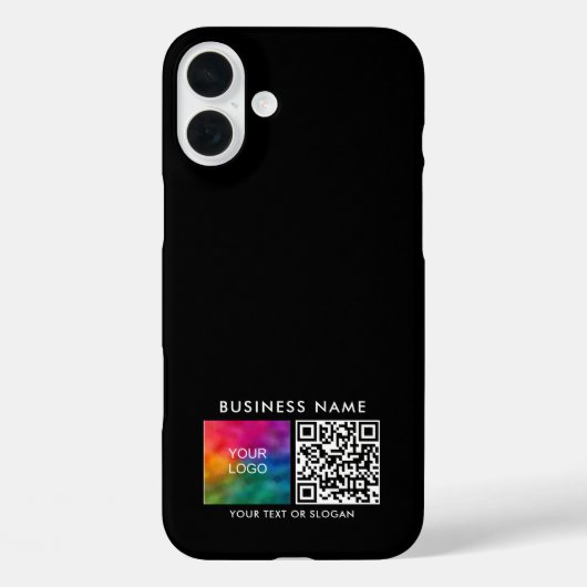 Gepersonaliseerde QR Code Upload Eigen Bedrijf Log Case-Mate iPhone Case (Achterkant)