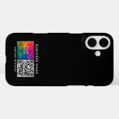 Gepersonaliseerde QR Code Upload Eigen Bedrijf Log Case-Mate iPhone Case (Achterkant (horizontaal))