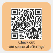 Gepersonaliseerde QR-code URL genereren Vierkante Sticker (Voorkant)