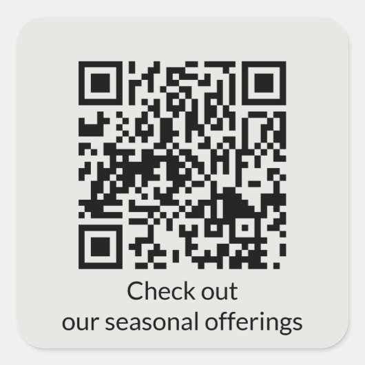 Gepersonaliseerde QR-code URL genereren Vierkante Sticker (Voorkant)