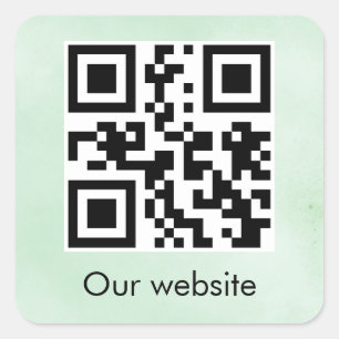Gepersonaliseerde QR-code Vierkante Sticker