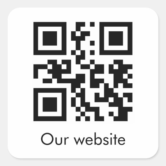 Gepersonaliseerde QR-code Vierkante Sticker (Voorkant)
