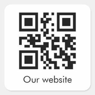 Gepersonaliseerde QR-code Vierkante Sticker