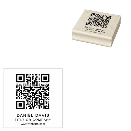 Gepersonaliseerde QR-code voor zakelijke professio Rubberstempel (Gestempeld)
