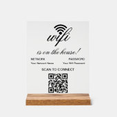 Gepersonaliseerde QR-code Wifi Internet Scan om te Acryl Bord (Voorkant)