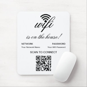 Gepersonaliseerde QR-code WiFi Internet Scan om ve Muismat