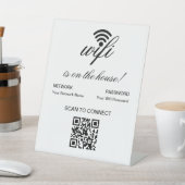 Gepersonaliseerde QR-code WiFi Internet Scan om ve Reclamebord Met Voetstuk (Insitu)