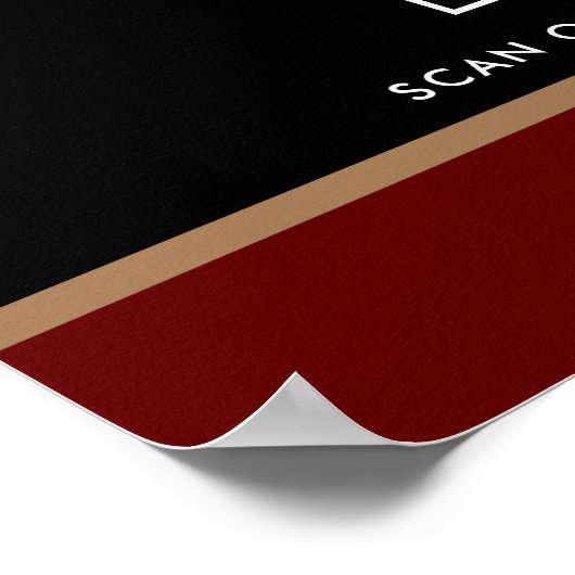 Gepersonaliseerde QR-code WiFi-netwerkwachtwoord z Poster (Hoek)