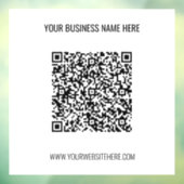 Gepersonaliseerde QR-codenaam Website Kloof Raamsticker (Vel 3)