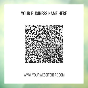 Gepersonaliseerde QR-codenaam Website Kloof Raamsticker