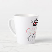 Gepersonaliseerde Queen Crown Latte Mok (Linkerhoek)