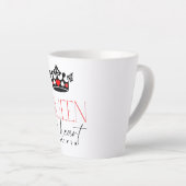 Gepersonaliseerde Queen Crown Latte Mok (Rechterhoek)