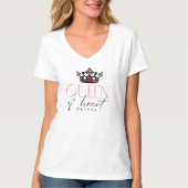 Gepersonaliseerde Queen Crown T-shirt (Voorkant)