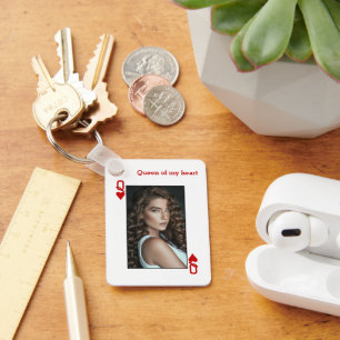 Gepersonaliseerde Queen of Hearts Sleutelhanger