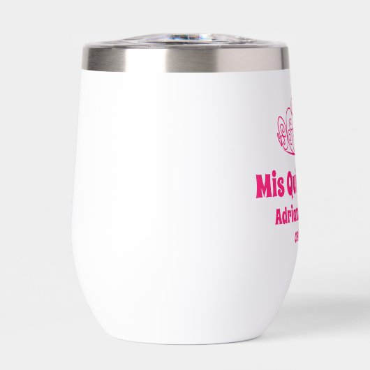 Gepersonaliseerde Quince Crown Años Party Favoriet (Voorkant)