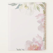 Gepersonaliseerde Quinceanera roze bloemige QR-cod Planner (Achterkant)