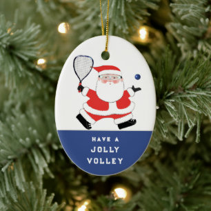 Gepersonaliseerde Racquetball 2023 Kerstmis Keramisch Ornament