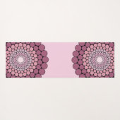 Gepersonaliseerde Radiant Dusky Roos Floral Dot Ma Yogamat (Achterkant (horizontaal))