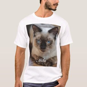 Gepersonaliseerde Ragdoll Kat Foto en Naam T-shirt
