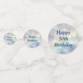 Gepersonaliseerde Rainbow 50ste verjaardag Confetti (Achterkanten)